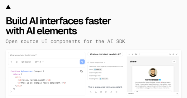 Vercel Unveils AI Elements: Customizable React Components for AI-Powered Interfaces