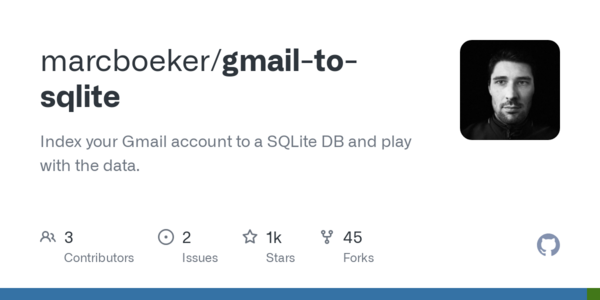 Gmail to SQLite: Unleash the Power of Your Email Data