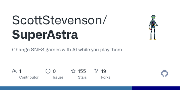 Article image for SuperAstra Lets Players Modify SNES Games in Real Time Using AI and Natural Language