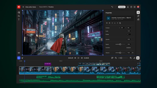 Adobe Firefly Launches AI Video Editing with Text Commands, Integrates Third-Party Models