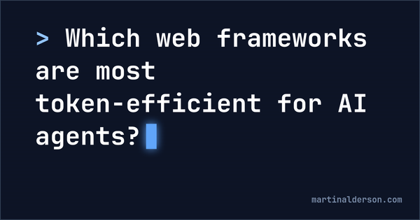 Study Reveals 2.9x Token Efficiency Gap Between Minimal and Full-Featured Web Frameworks for AI Agents