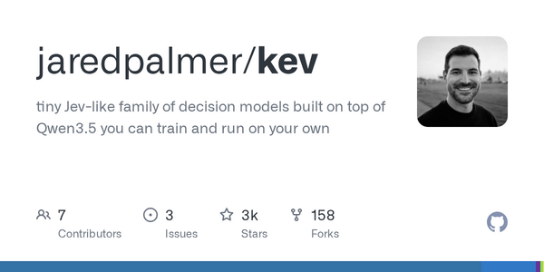 Jared Palmer Releases Kev, Open Qwen3.5-Based Decision Models for Local Use and Fine-Tuning