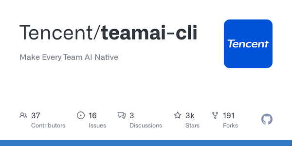 Article image for Tencent Releases TeamAI: Open-Source CLI Tool Unifying AI Coding Agents With Shared Team Knowledge and Git-Based Workflows