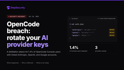 OpenCode Says Distillation Attack Hit 1.4% of Console Users with Linked AI Providers