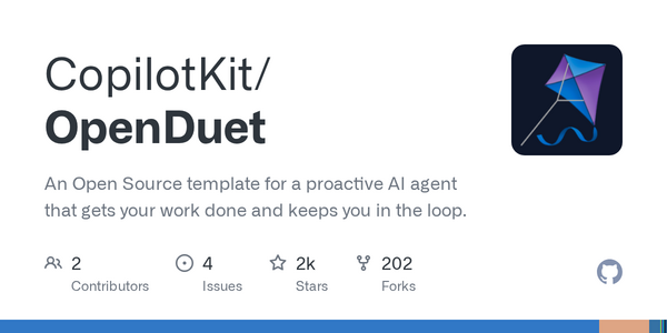 Article image for CopilotKit Publishes OpenDuet, an MIT Template That Asks Before It Sends or Pays