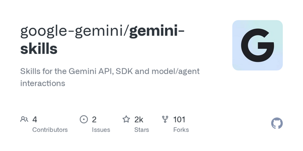 Article image for Google Releases Open-Source Gemini-Skills Library with 1.6K Stars for AI Application Development