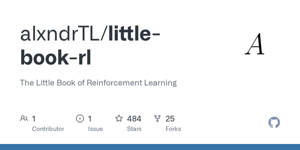 Free Reinforcement Learning Book Launches on GitHub, Covering Foundational Concepts to PPO With PyTorch Code