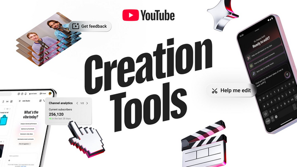 Article image for YouTube Launches AI Creator Tools, Thumbnail Testing and Conversational Editing