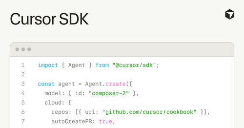 Article image for Cursor Launches Public Beta SDK, Letting Developers Build Programmatic Coding Agents in TypeScript