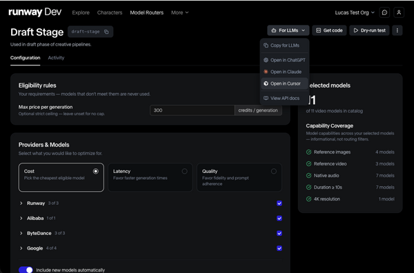 Runway Launches Media Router to Auto-Select Best AI Generation Models for Developers