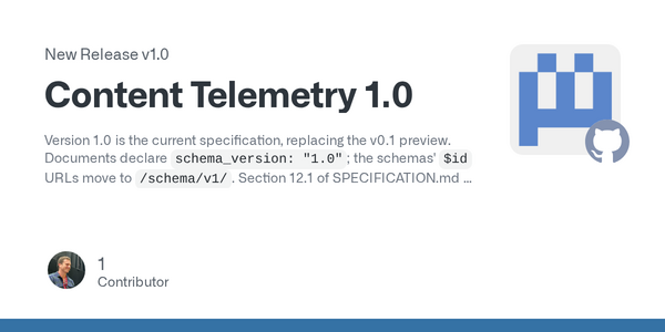 Article image for SPUR-Coalition Publishes Content Telemetry 1.0, Replacing the v0.1 Preview