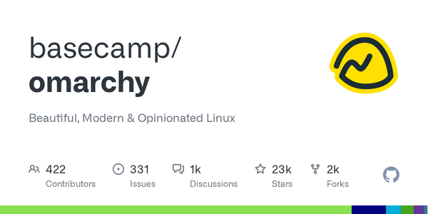 Article image for DHH's Omarchy Linux Distribution Surges to 23K GitHub Stars With Over 400 Contributors