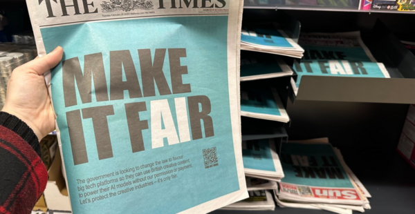 Article image for UK Papers Unite in Blue Cover Protest Against AI Copyright Threat