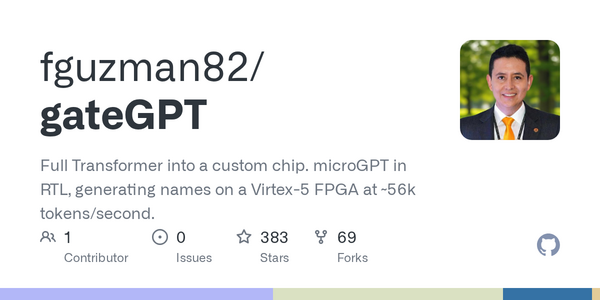 Article image for Full GPT Transformer Runs Entirely in Verilog on FPGA, Hits 69,200 Tokens Per Second After Overcoming Critical Synthesis Bugs