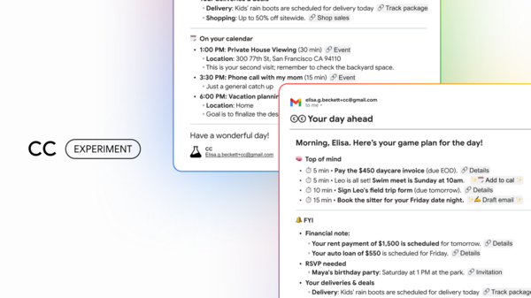 Google Launches CC AI Agent That Connects Gmail, Calendar and Drive to Deliver Daily Productivity Briefings
