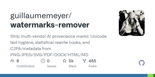 Article image for New Open-Source Tool Strips AI Watermarks From Text and Images, Sparks Developer Debate Over Ethics and Limitations