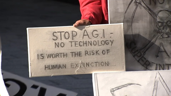 Article image for Protesters Warn of 'Human Extinction' as AI Advances Amid Calls for Regulation