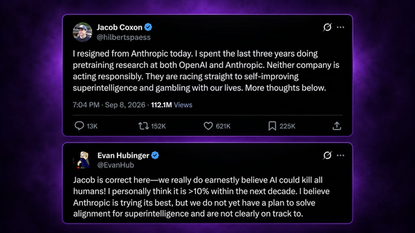 Article image for Anthropic Researcher Quits, Warns AI Could Kill Humanity This Decade as Music AI Suno Launches Licensed v6 Models