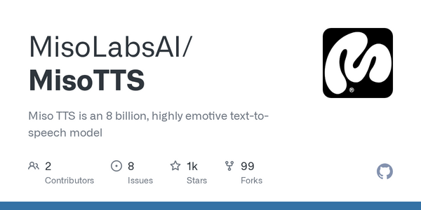 Article image for Miso Labs Launches MisoTTS: Open-Source 8B-Parameter Text-to-Speech Model With Voice Cloning Hits Hugging Face