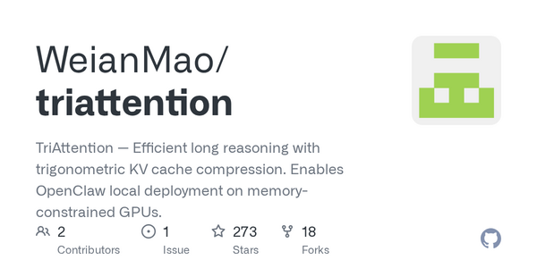 Article image for TriAttention Compresses KV Cache by 10.7x and Doubles Inference Speed Without Sacrificing Accuracy