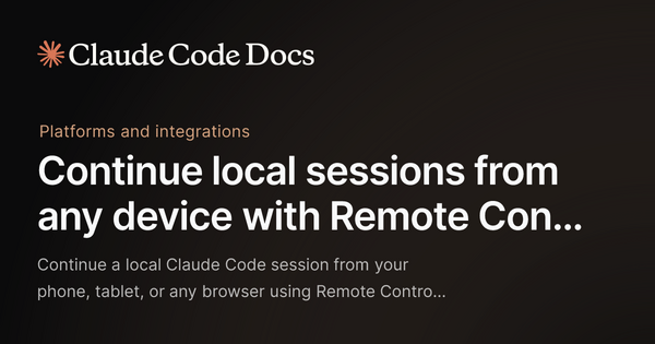 Article image for Anthropic Launches Remote Control for Claude Code, Letting Developers Access Local Sessions from Any Device