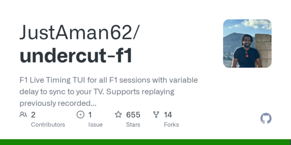 F1 Live Timing TUI Brings Real-Time Racing Action to Terminal