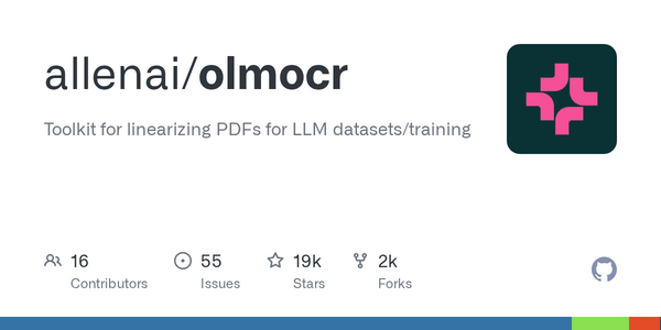 Article image for AllenAI's olmOCR Converts PDFs and Images to Markdown for Under $200 Per Million Pages