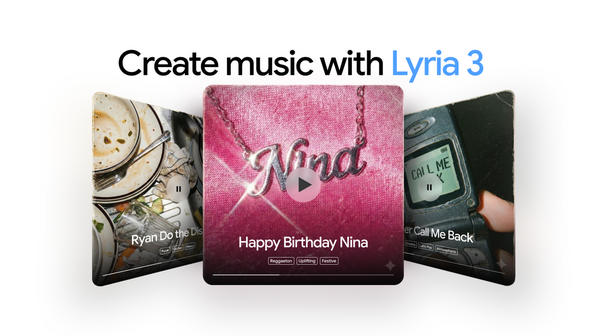 Article image for Google Launches Lyria 3 AI Music Generator in Gemini App, Creates 30-Second Custom Tracks from Text and Photos